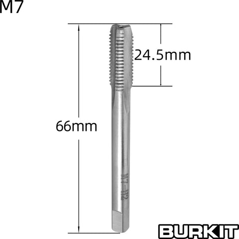 M7 X 1 Tap And Die Set For Right Hand Threads Pro Grade Taps And Dies With Straight Fluted Design, 66mm Tap Length