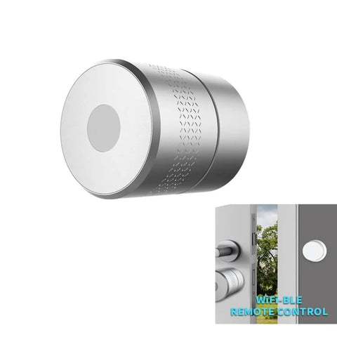 Top Shelf Smart Lock With Fingerprint Keyless Entry Handle, sleek aluminum alloy design and copper core for secure access.
