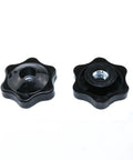 Heavy Duty T Track Knob Kit With Galvanized Screws Quarter Twenty Threads Three Inches Long Black Hex Nuts And Galvanized Flat Washers