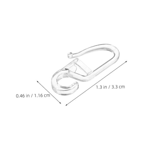 Plastic Shower Curtain Hooks Set With Smooth Glide for Windows and Bathrooms 150 Pcs Small Size Drapery Hangers Weather Resistant Clear