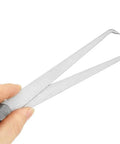 Hand holding Pro Grade Pottery Calipers Set In Stainless Steel For Ceramic Art, Outer And Inner Measuring, 6 Inch Joint Calipers