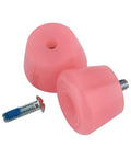 Two Pack Roller Skate Toe Stoppers Brake Plugs For Quad Skates Pink With Screws Included Durable PU Rubber For Fast Braking And Smooth Sliding