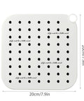Hair Stopper Shower Drain Strainers Silicone Adjustable, A, 7.9 x 7.9 inches, white with black dots, designed for drainage protection.