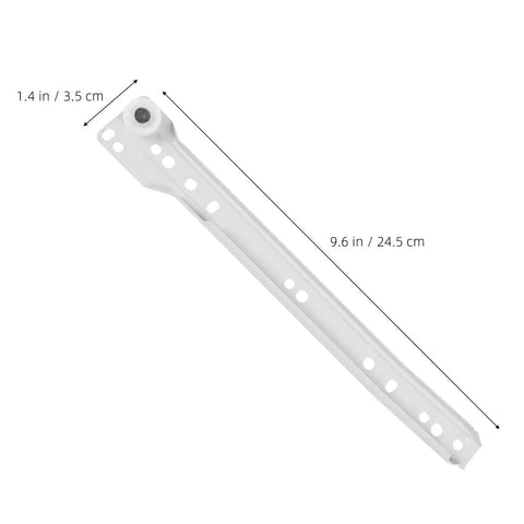 Single piece of Beefy Heavy Duty 10 Inch Drawer Slides Set With Powder Coated Metal Rails And Quiet Rollers Two Pairs Smooth Glide