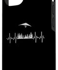 Black Hang Glider Art Phone Case For iPhone 15 That Slaps With Funny Hang Glide Vibe Protective Cover for enthusiasts