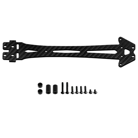 TT-01 1/10 Scale Carbon Fiber Second Floor Plate For RC Car Chassis Upgrade with screws and spacers