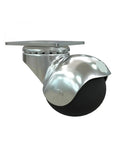 Four Piece Stem Casters Set, 1.5 Inch Square Lightweight Sofa Wheels, smooth rolling metal and black wheel design