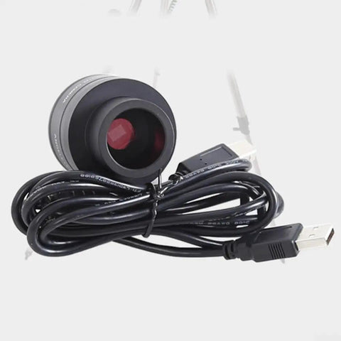 All-in-One Astronomy Eyepiece Camera With 2MP Telescope Imager in metal housing and USB cable for planetary viewing and night recording