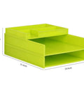Must Have Three Layer Desk Organizer Set With Two File Trays And One Sundries Tray For Mail And Documents, Anti Static PS Material
