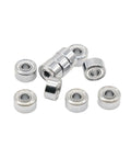 Quiet 3x8x4 mm Bearing Ball Kit For Micromotor Handpieces And Electric Nail Drills, 10 Pack, Silent High Speed Bearings With Durable Seal, High Load Capacity, Built Tough For Pro Nail Techs. 10 sealed metal bearings on white