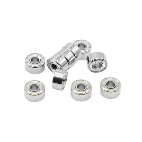 Quiet 3x8x4 mm Bearing Ball Kit For Micromotor Handpieces And Electric Nail Drills, 10 Pack, Silent High Speed Bearings With Durable Seal, High Load Capacity, Built Tough For Pro Nail Techs. 10 sealed metal bearings on white