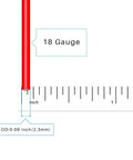 18 Gauge Yellow Silicone Wire shown with size comparison on a ruler, part of Badass 18 Gauge Yellow Silicone Wire 50 Feet Long Stranded Tinned Copper Core Hardcore Enough For Hot Rod Builds And Lighting Up Your Project With Effortless Solder Action Now.