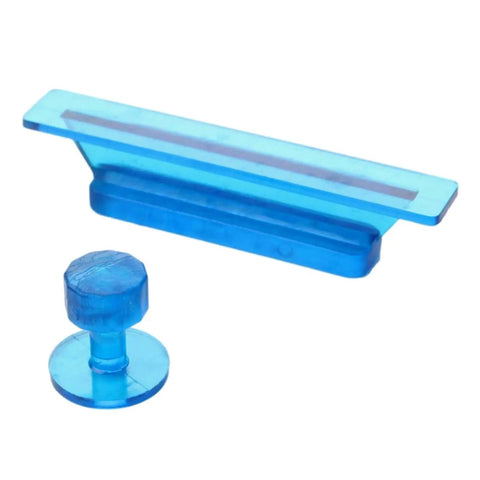 Blue suction tools from DIY Friendly Auto Body Dent Puller Kit Pro Grade Sheet Metal Suction Cup Dent Repair Tool Set 30pcs.