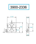 Badass 16 Inch Horizontal Vertical Rotary Table With Smooth Precision Worm Gear Drive And Rock Solid Construction For Accurate Milling Drilling And Killer Workshop Indexing dimensions diagram showing width and height