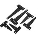Beefy Heavy Duty Black Iron T Hinge With Screws For Outdoor Fencing And Barn Doors Rustproof Gate Hardware Durable 270 Degree Swing