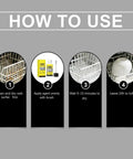 How to use Slick Dishwasher Rack Repair Coating 30 Ml White Touch Up Paint instructions for rust prevention.
