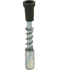 Top Shelf Diecast Window Screen Plunge Pin Rollers Solid Zinc Spring Locks with black top for standard aluminum tracks.