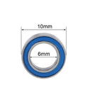 MR106 2RS Deep Groove Ball Bearing 6mm ID 10mm OD 3mm Thick Double Sealed Chrome Steel Low Noise Z2 10 Pack for DIYers and Gearheads Smooth Spin Under Heavy Loads in Small Machinery, 6x10x3mm sealed bearing