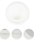 4 Pcs Silicone Bathtub Stopper White Flat Cover Universal Drain Plug top view, showing the smooth flat surface and inner design.