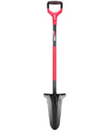 Drain Spade Garden Shovel With Root Saw And Ergonomic Oval Steel Handle for Digging Trenching and Cutting Roots 47.2 Inch Long Heavy Duty Tool