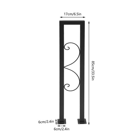 Rock Solid U Shaped Stair Handrail With Polished Stainless Steel Metal Railing and Heavy Duty Base for Indoors and Outdoors with decorative design.