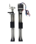 Badass Precision 42Mm Wide Linear Guide Actuator With Sfu1610 Ball Screw Slide Table Cnc Motor Kit showing aluminum rails and motor setup.