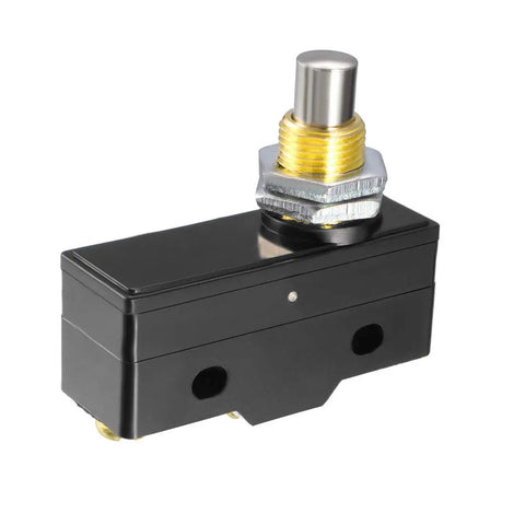 Front view of Two Pack Z-15GQ-B Panel Mount Snap Button Micro Limit Switch 1NO 1NC With Screw Terminal, 15A 125/250 VAC Or 380 VDC, IP40