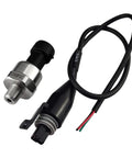 Stainless Steel Pressure Transducer Sensor With Connector One Eighth NPT Thread For Oil Fuel Air Water Pressure Monitoring 100 PSI High Precision Within Two Percent Full Scale Surge Protected Fuel Pressure Sensor For Tanks
