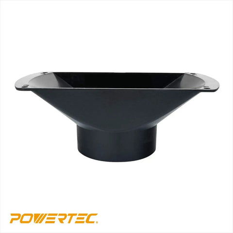 Rectangular Dust Hood for 4 Inch OD Attachment For Woodworking Dust Collection Hose And Fittings, front view