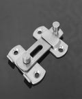 Beefy Stainless Steel Sliding Door Anti Theft Chain Lock With Deadbolt shown on a reflective black surface