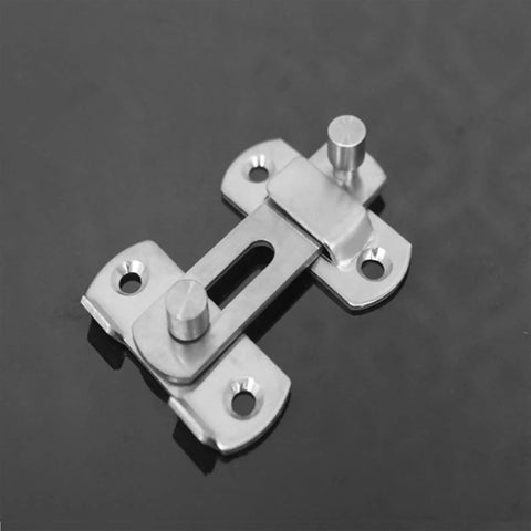 Beefy Stainless Steel Sliding Door Anti Theft Chain Lock With Deadbolt shown on a reflective black surface