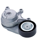 Up Your Ride With This Dope Drive Belt Tensioner Pulley Perfect For N20 Engines In BMW 228i 328i 428i 528i And XDrive Models From 2011 To 2016, showing silver metal pulley with black roller.