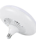 Hilitand E27 Ceiling Fan Light 4 in 1 Stepless Dimming LED Fan with sleek white design and integrated fan structure.