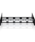 2U 19 Inch Rack Mount DIN Rail Kit Adjustable Depth 48 to 174 Millimeters Aluminum Rack Mount Bracket with 35 Millimeter DIN Rail