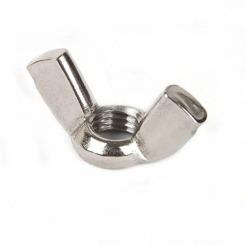 Dang Solid Three Piece Din 315 Wing Nuts Heavy Duty Marine Grade 316 Stainless Steel Rust Resistant Hardware for M3 Through M10 Metric Bolts close-up image of wing nut