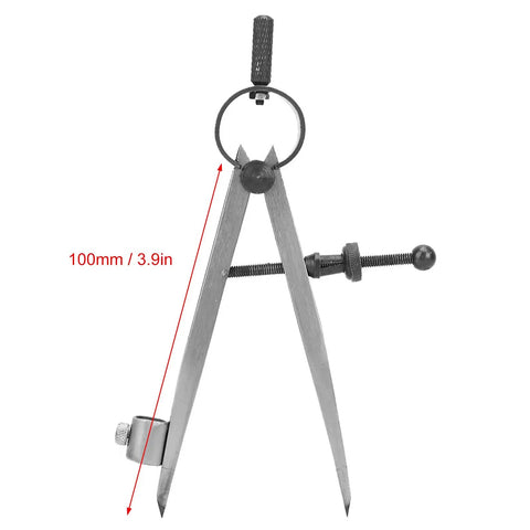 Reliable Smooth Operator Adjustable Rotating Craft Tool Wing Divider Line Scriber Drawing Compass with 100mm steel arms for precision layout.