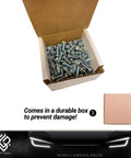 Box of license plate screws metric Phillips head zinc plated steel 100 per box, standard license plate hardware for cars