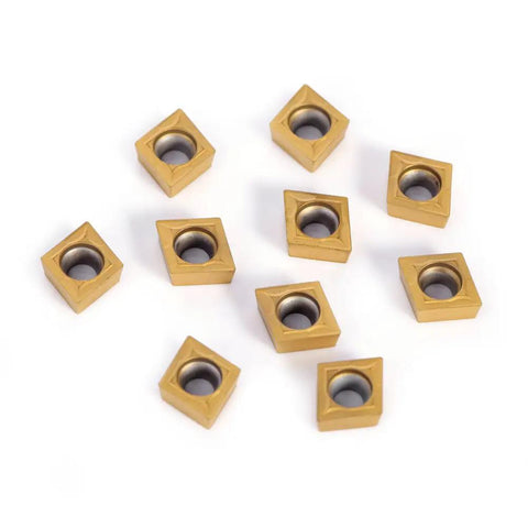 CNC Carbide Insert Cutter Set 10 Pcs Shape Indexable Lathe Milling Inserts With Storage Box Durable Premium Carbide Tips For Turning CCMT09T304 And CCMT32.5