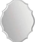 Emma Beveled Frameless Wall Mirror In Silver Finish Totally Sleek Handcrafted Modern Accent For Living Room Or Hallway 22 By 28 Inches