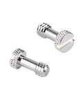 Honest Workhorse Standard Quarter Twenty Slotted Screws Brass Nickel Plated 17 Mm Long, heavy duty camera mounting hardware.