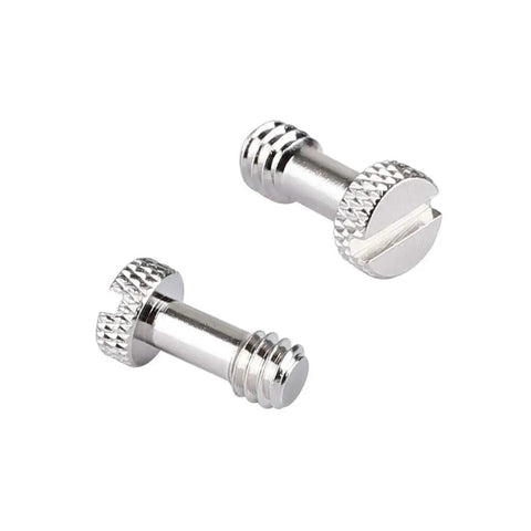 Honest Workhorse Standard Quarter Twenty Slotted Screws Brass Nickel Plated 17 Mm Long, heavy duty camera mounting hardware.