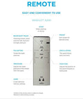 Remote Control Assembly A200 For Toilet Flush System, White, Replacement Part For THU9852 Remote, Easy Installation
