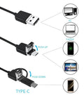 USB connector showing versatility for PC, laptop, smartphone, tablet; includes micro USB and Type-C connections.