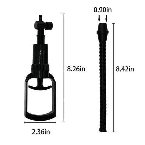 Ergonomic Vacuum Pump Handle With Quick Release Valve For Suction Rod Pumps Manual Vacuum Pump Handle With Textured Grip