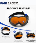 Heavy Duty Kickass Laser Safety Glasses Built Different With Od6 Plus And Od8 Plus Lens Protection For Industrial Engraving Welding Cutting And Ipl Work features on display