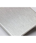 Close-up of 10 Pack Modern Finger Edge Cabinet And Drawer Pulls in brushed stainless steel finish, showing texture and edges.