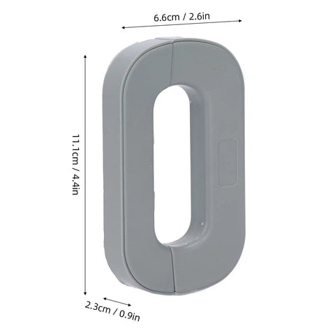 Heavy Duty ABS Refrigerator Lock With Double Finger Buttons For Childproofing Your Fridge Cabinet And Home, shown with dimensions