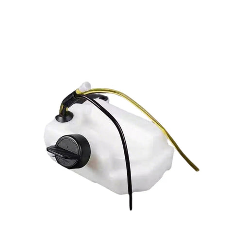 Heavy Duty 2 Pack Oil Filter Kit With Fuel Tank Cap And Inlet Pipes for Zenoah and Chongyang Engines RC Cars, white tank view