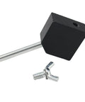 Premium Forty Five Degree Angle Converter For Gem Faceting Machines And Jade Grinding Tools, black block with metal rod and screw.