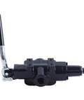 3600 PSI 30 GPM Hydraulic Log Splitter Detent Control Valve LVA1-95N25A5-A with bent lever handle, front view